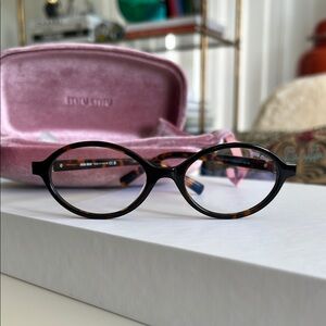 Miu Miu Tortoise Shell Oval Glasses